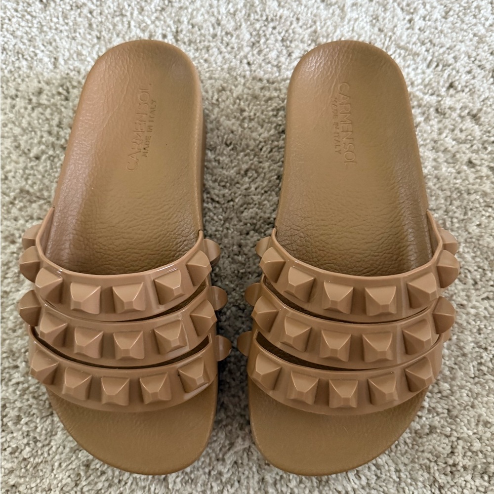Carmen Sol Platform Slide Sandals